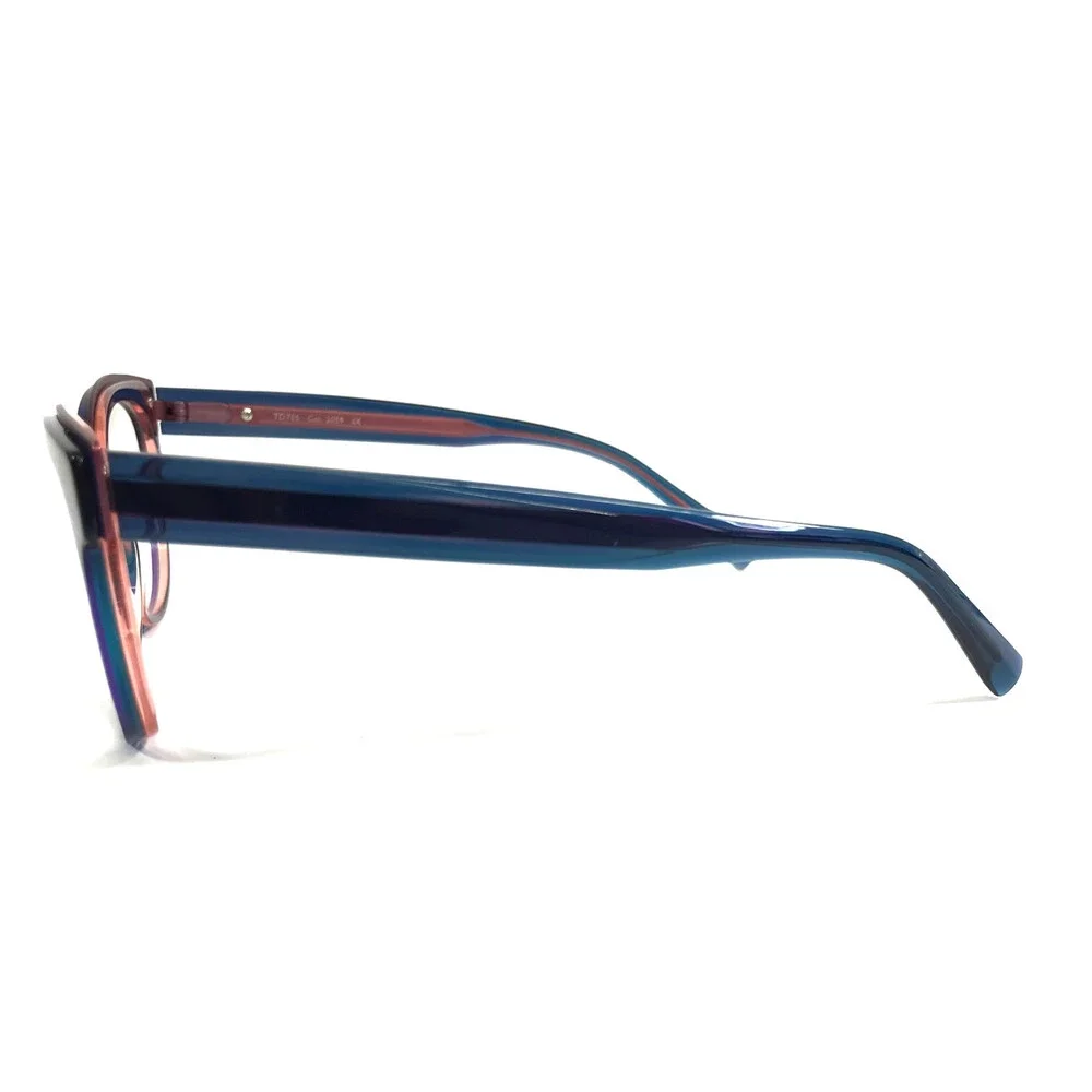 Tom Davies Eyeglasses Frame TD705 Col. 2059 Blue on Pink Cat Eye 51-17-140